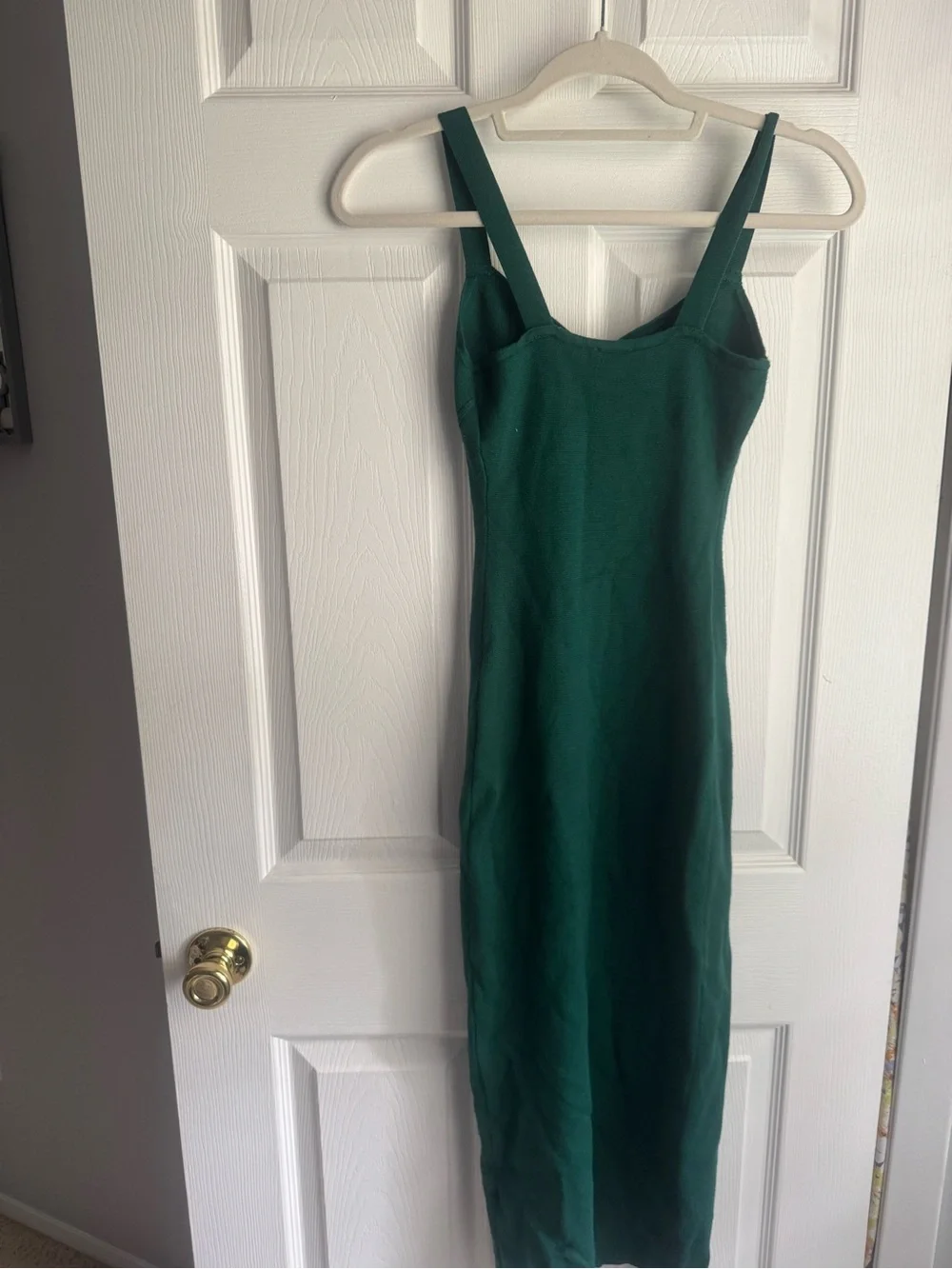 Abercrombie Emerald Green Long Tank Dress with slit on bottom